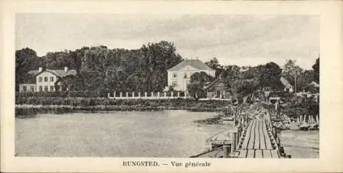 Ak Rungsted Dänemark, Ansicht vom Wasser, Gebäude, Uferpromenade