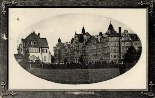 Präge Ak Bautzen in Sachsen, Blick zum Justizgebäude