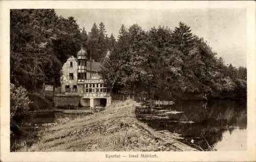 Ak Cheb Eger Region Karlsbad, Insel Mühlerl