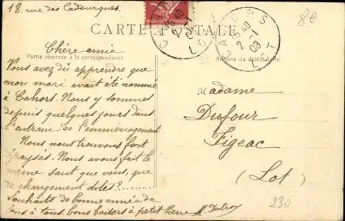 Ak Cahors Lot, Boulevard Gambetta et rue Fénélon, Geschäfte, Straßenansicht,  