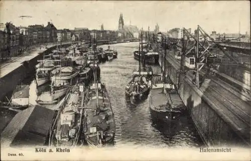 Ak Köln am Rhein, Hafen
