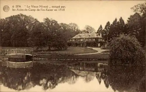 CPA Spa Wallonie Liège, Le Vieux Nivezé, Pont, Maison