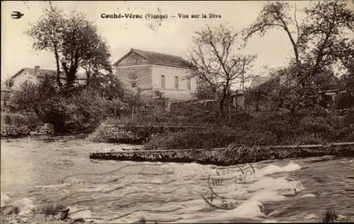 Ak Couhé Vérac Vienne, Vue sur la Dive
