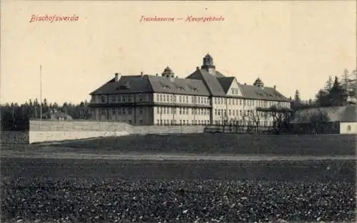 Ak Bischofswerda in Sachsen, Trainkaserne