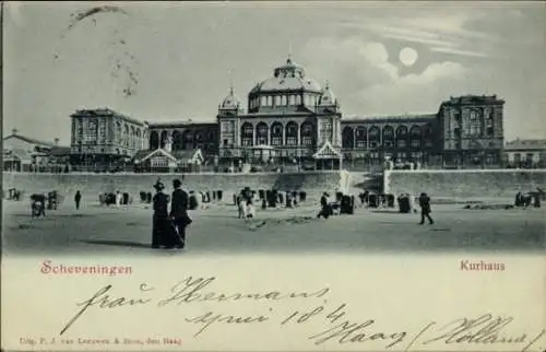 Mondschein Ak Scheveningen Den Haag Südholland, Kurhaus