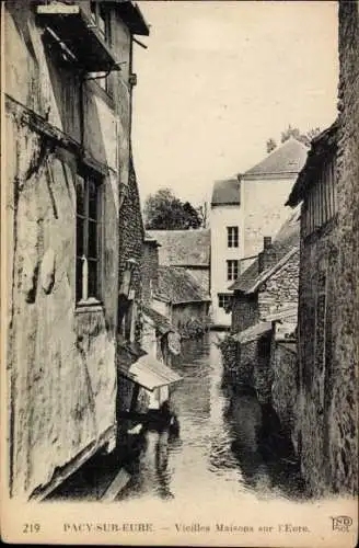 Ak Pacy sur Eure Eure, Vieilles Maisons sur l'Eure