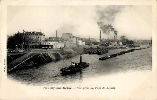 CPA Neuilly sur Seine Hauts de Seine, Vue prise du Pont