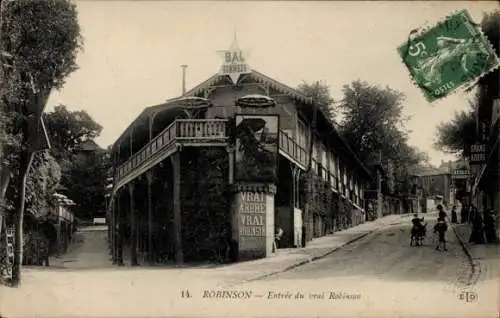 Ak Robinson Hauts de Seine, Bal  Vrai Arbre, große Baum, Unterhaltung, Eintritt