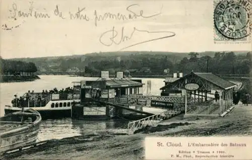 CPA Saint-Cloud Hauts-de-Seine, Embarcadère des Bateaux