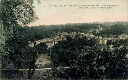 Ak Sèvres Hauts de Seine, Panorama, Parc de Saint-Cloud