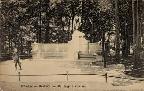 Ak München, Denkmal von Dr. Hugo von Ziemssen