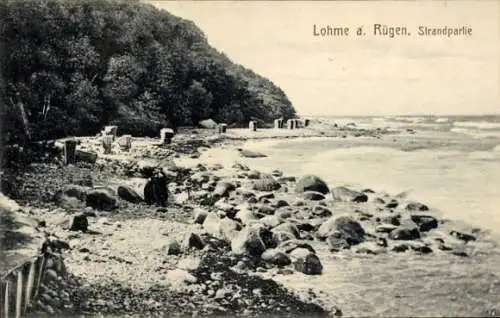 Ak Lohme auf der Insel Rügen, Strandpartie