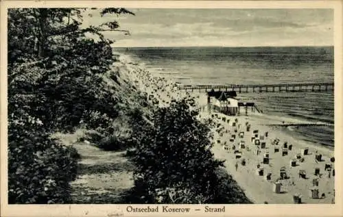 Ak Ostseebad Koserow auf Usedom, Strand