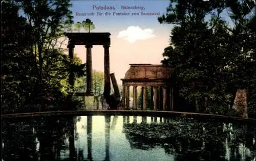 Ak Potsdam Sanssouci, Ruinenberg, Reservoir für die Fontaine von Sanssouci