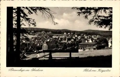 Ak Braunlage im Oberharz, Braunlage im Oberharz, Blick vom Hurgarten