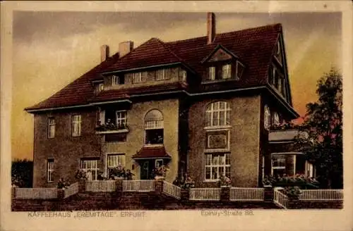 Ak Erfurt in Thüringen, Kaffeehaus Eremitage, Epinay-Straße 88, Inh. Karl Silbermann