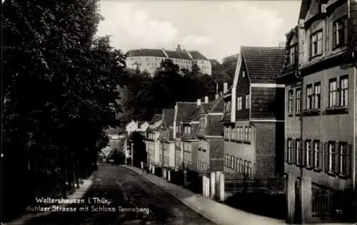 Ak Waltershausen in Thüringen, Ruhlaer Straße, Schloss Tenneberg, Echte Photographie