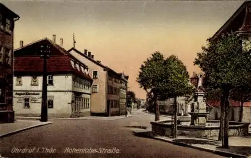 Ak Ohrdruf in Thüringen, Hohenlohe-Straße