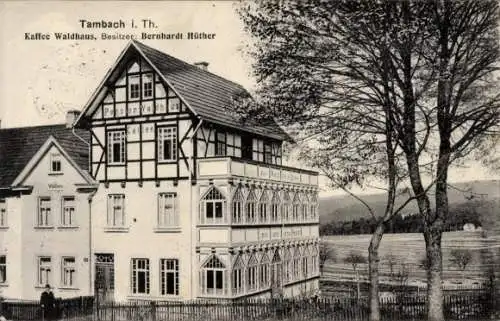 Ak Tambach Dietharz in Thüringen, Kaffee Waldhaus