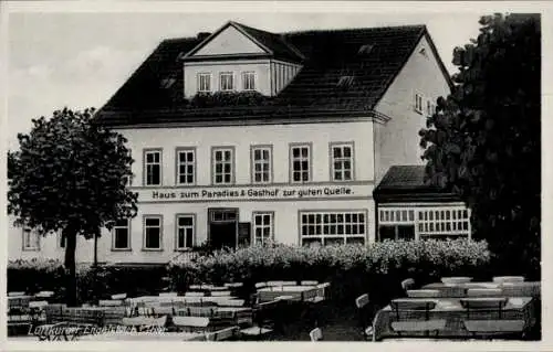 Ak Engelsbach Leinatal Thüringen, Haus zum Paradies, Gasthof zur guten Quelle, Luftkurort, liebli