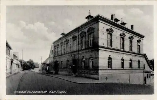 Ak Wickerstedt Bad Sulza in Thüringen, Gasthof  Karl Zipfel,  Architektur, kleine Straße