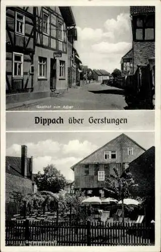 Ak Dippach Thüringen, Gasthof zum Adler, Gartenwirtschaft, Bes. Traugott Bergmann