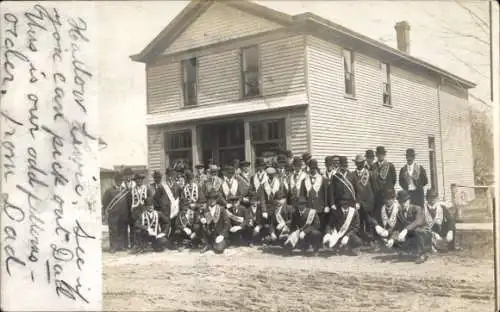 Foto Ak Rochester New York USA, Männer, Gruppenbild