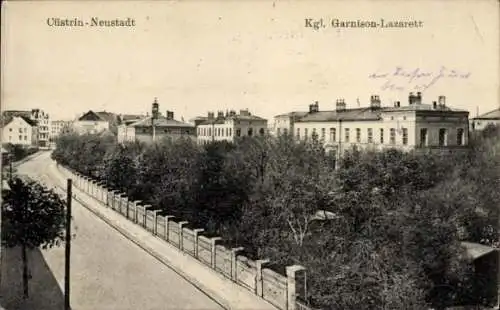 Ak Kostrzyn nad Odrą Cüstrin Ostbrandenburg, Kgl. Garnison Lazarett