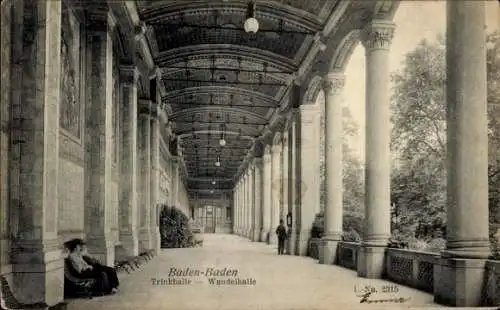 Ak Baden Baden am Schwarzwald, Trinkhalle, Wandelhalle