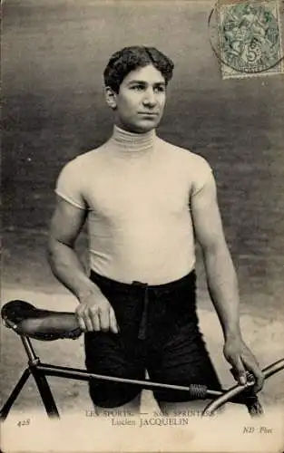 Ak Radrennfahrer Lucien Jacquelin, Sprinter