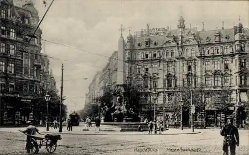 Ak Magdeburg an der Elbe, Hasselbachplatz