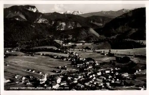Ak Unterwössen in Oberbayern, Fliegeraufnahme
