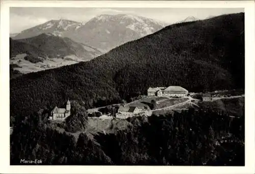 Ak Siegsdorf in Oberbayern, Kloster Maria Eck, Fliegeraufnahme