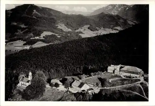 Ak Siegsdorf in Oberbayern, Kloster Maria Eck, Fliegeraufnahme