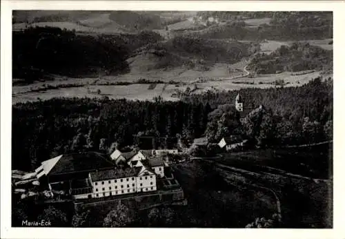 Ak Siegsdorf in Oberbayern, Kloster Maria Eck, Fliegeraufnahme