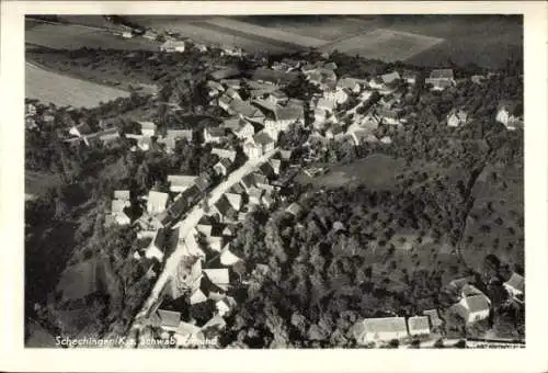 Ak Schechingen in Württemberg, Luftaufnahme von  Häuser, Grünflächen, Straßen