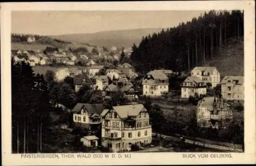 Ak Finsterbergen Friedrichroda im Thüringer Wald, Panoramaansicht, Oelberg, Gartenstadt, Einfamil