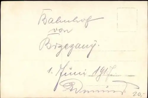 Foto Ak Bereschany Brzezany Ukraine, Bahnhof, 1. WK