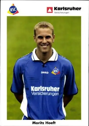 Autogrammkarte Fußballer Moritz Hoeft, Karlsruher SC, Autogramm