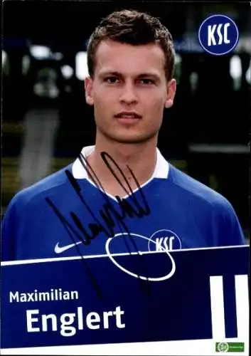 Autogrammkarte Fußballer Maximilian Englert, Karlsruher SC, Autogramm