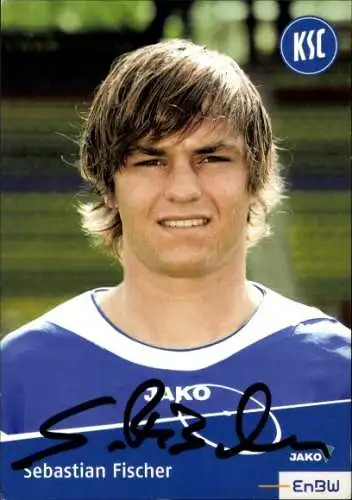 Autogrammkarte Fußballer Sebastian Fischer, Karlsruher SC, Autogramm