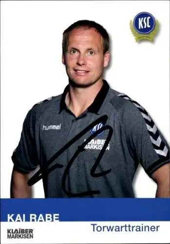 Autogrammkarte Torwarttrainer Kai Rabe, Karlsruher SC, Autogramm