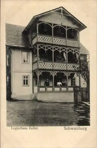 Ak Schwarzburg in Thüringen, Logierhaus Keller