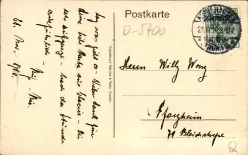 Ak Mühlhausen in Thüringen, Lutteroth-Straße