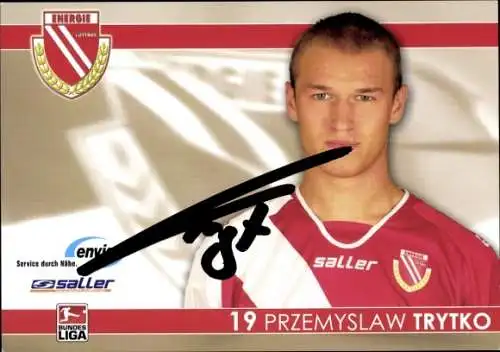 Autogrammkarte Fußballer Przemyslaw Trytko, FC Energie Cottbus, Autogramm