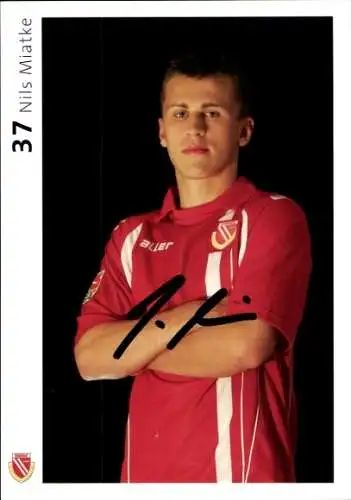 Autogrammkarte Fußballer Nils Miatke, FC Energie Cottbus, Autogramm