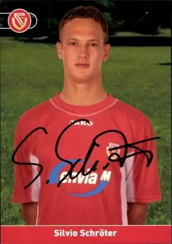 Autogrammkarte Fußballer Silvio Schröter, FC Energie Cottbus, Autogramm