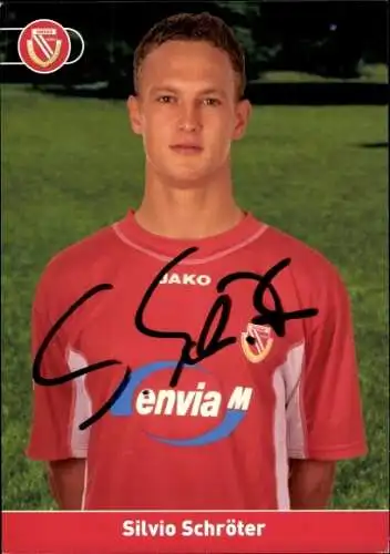 Autogrammkarte Fußballer Silvio Schröter, FC Energie Cottbus, Autogramm