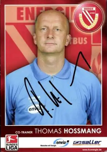 Autogrammkarte Co Trainer Thomas Hossmang, FC Energie Cottbus, Autogramm