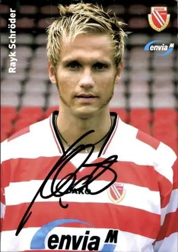 Autogrammkarte Fußballer Rayk Schröder, FC Energie Cottbus, Autogramm